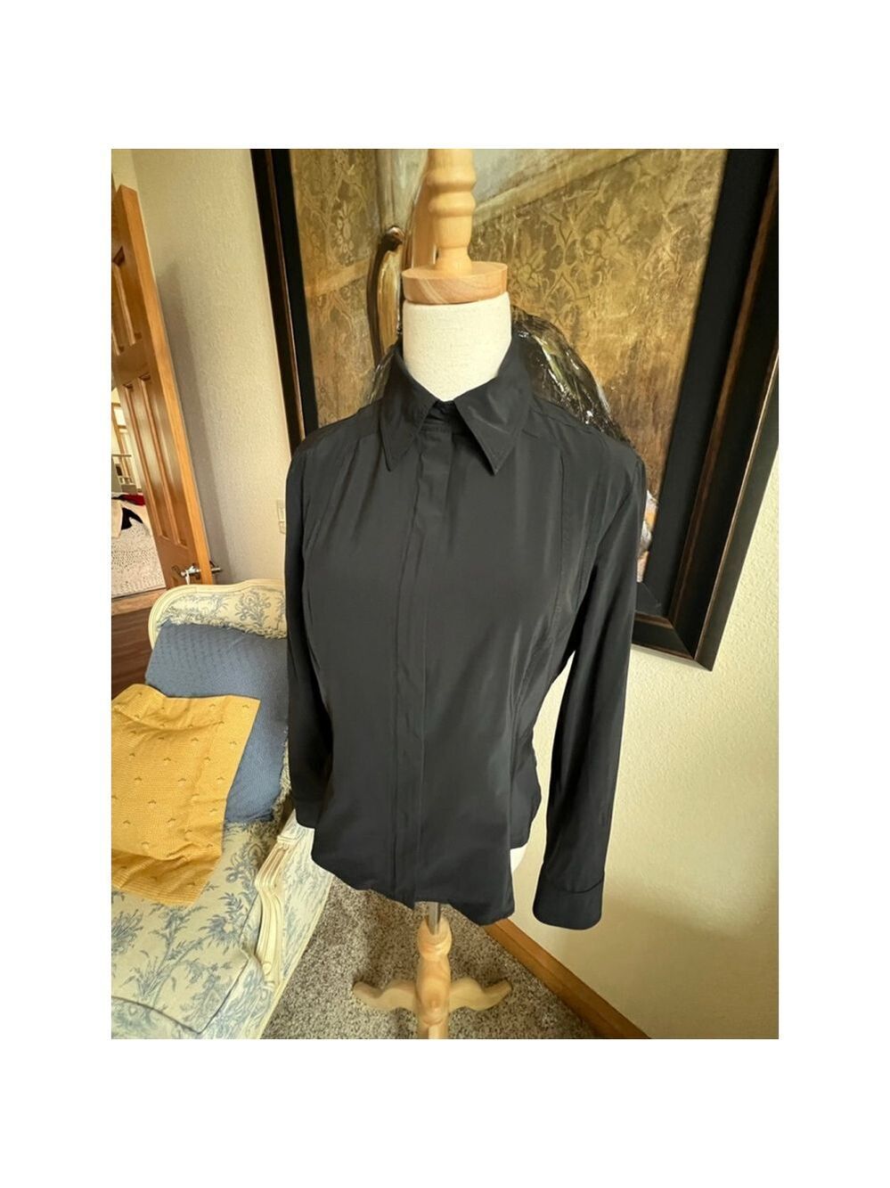 Women's Karen Millen Black Button Down Shirt S